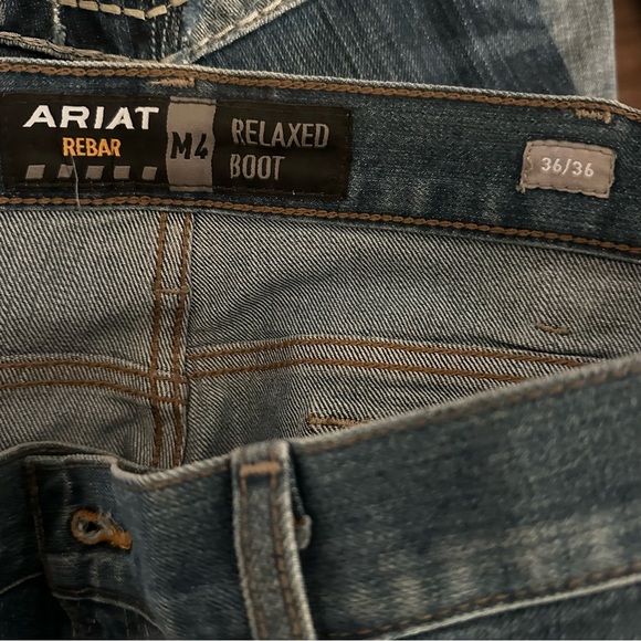 NWOT Heavy Starched Ariat Rebar M4 Men's Relaxed Bootcut Jeans • Size: 36x36 - Picture 8 of 9